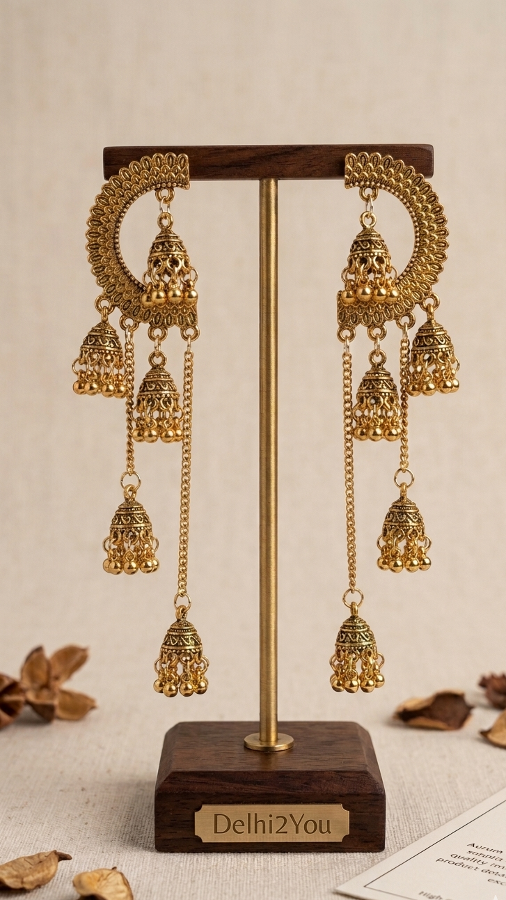 Delhi Jhumka - Gold